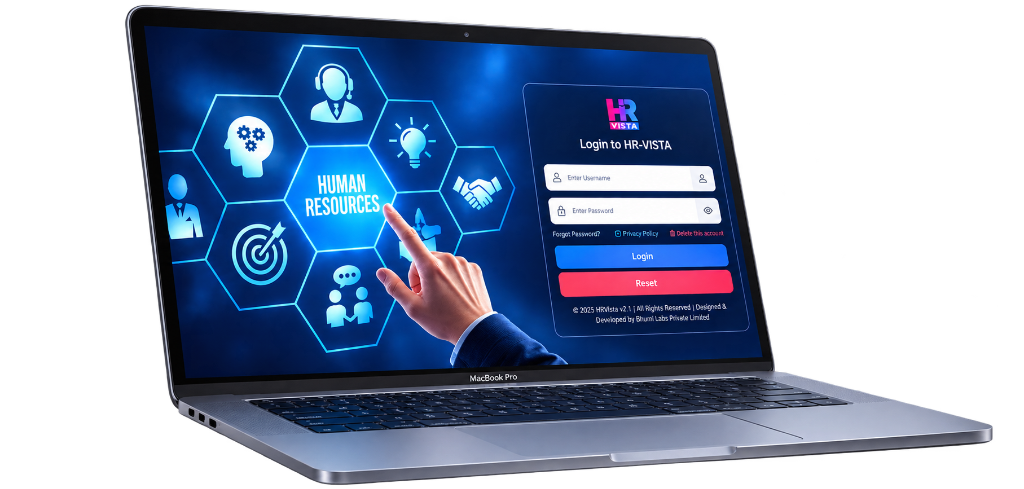 HRVista Enterprise HRMS on MacBook Pro